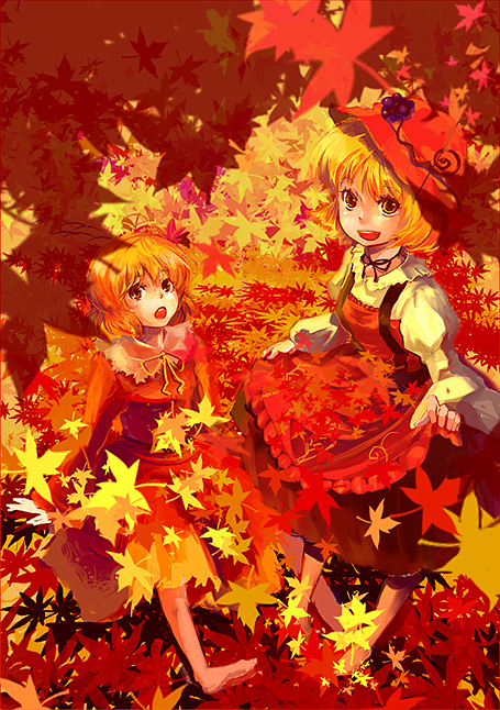 aki minoriko and aki shizuha (touhou) drawn by cis_(carcharias)