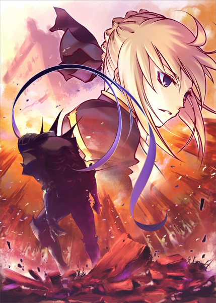 artoria pendragon, saber, and berserker (fate and 1 more) drawn by gari_(pixiv)