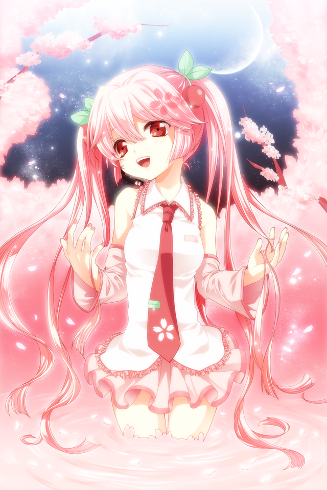 hatsune miku and sakura miku (vocaloid) drawn by jyuru