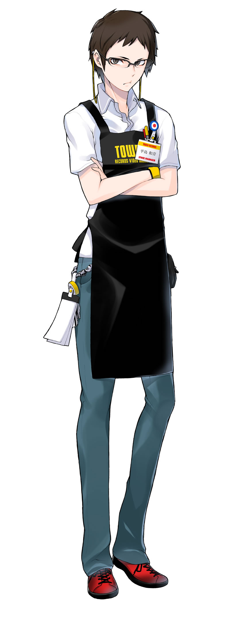 hirashima kazune (tower records and 1 more) drawn by yasuda_suzuhito