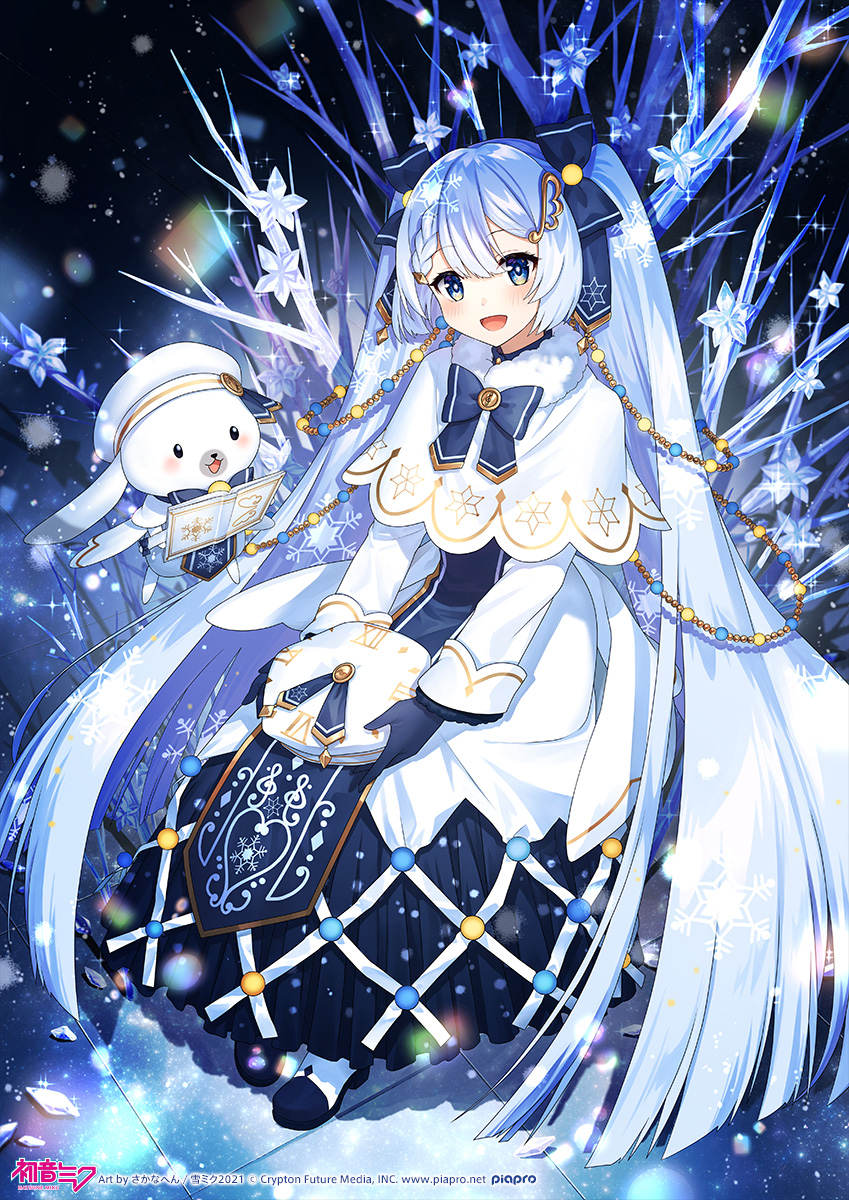 hatsune miku, yuki miku, and rabbit yukine (vocaloid) drawn by sacanahen