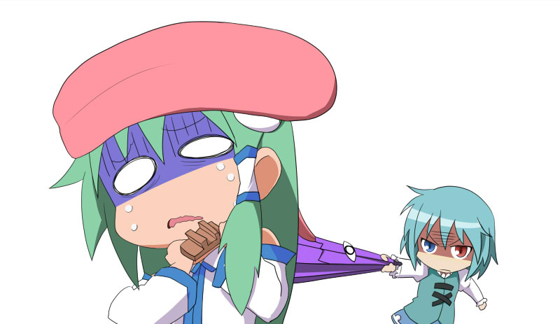 kochiya sanae and tatara kogasa (touhou and 1 more) drawn by sunny_speed