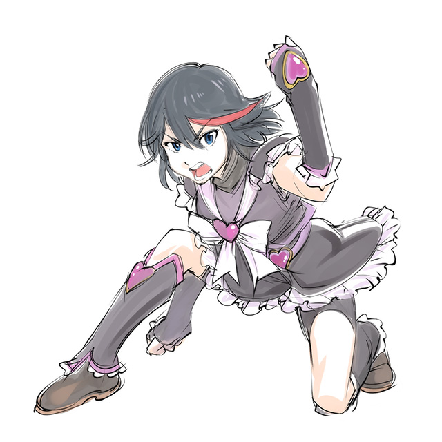 matoi ryuuko and cure black (precure and 2 more) drawn by ueyama_michirou