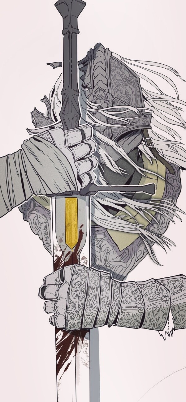 tarnished and bloody wolf (elden ring) drawn by it-s-owl-o-clock