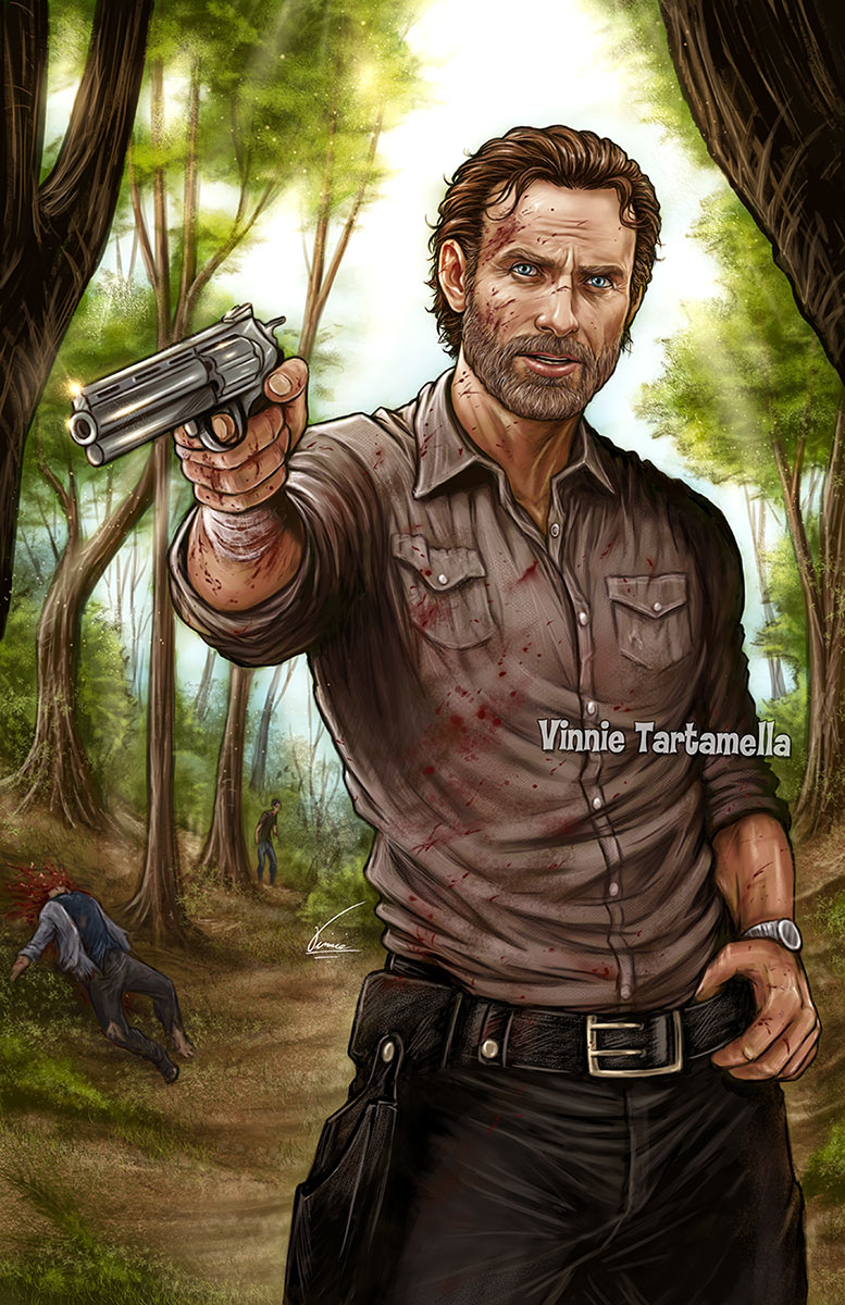 rick grimes (the walking dead) drawn by vinnie_tartamella
