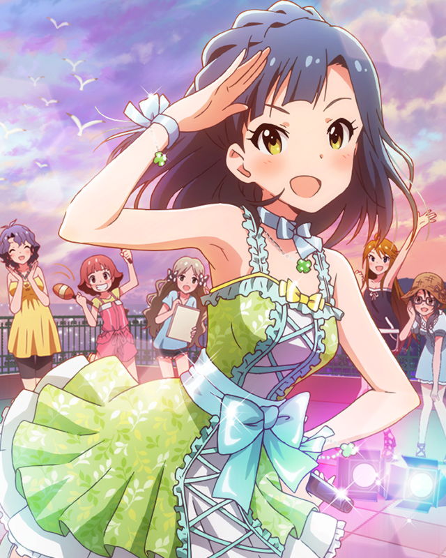nanao yuriko, toyokawa fuka, tokoro megumi, handa roco, takayama sayoko, and 1 more (idolmaster and 1 more)