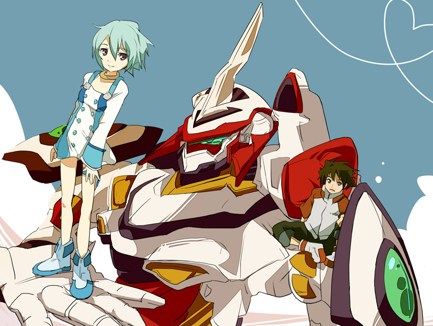 eureka, renton thurston, and nirvash (eureka seven) drawn by ixy and siten