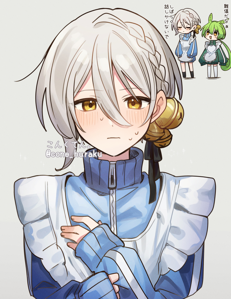 zundamon and iori yuzuru (voiceroid and 1 more) drawn by corn_kuten