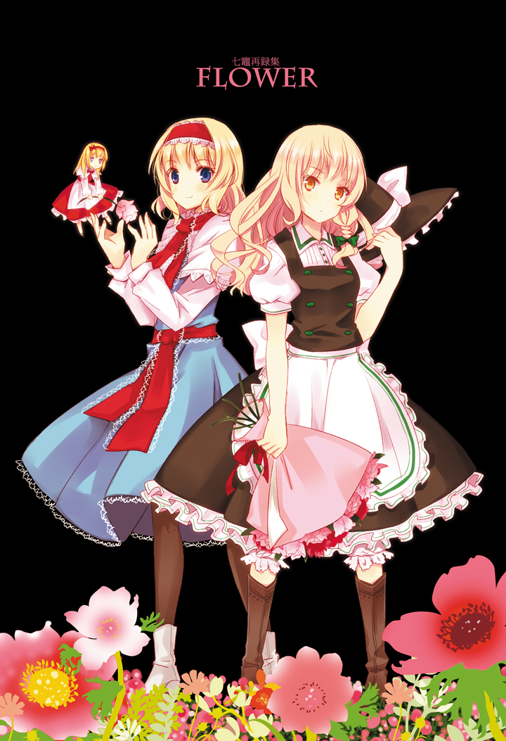 kirisame marisa, alice margatroid, and shanghai doll (touhou) drawn by izumi_minami