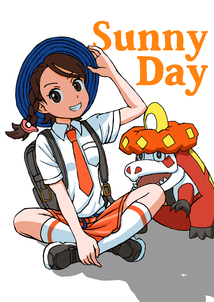 juliana and crocalor (pokemon and 1 more) drawn by hedorobakudan