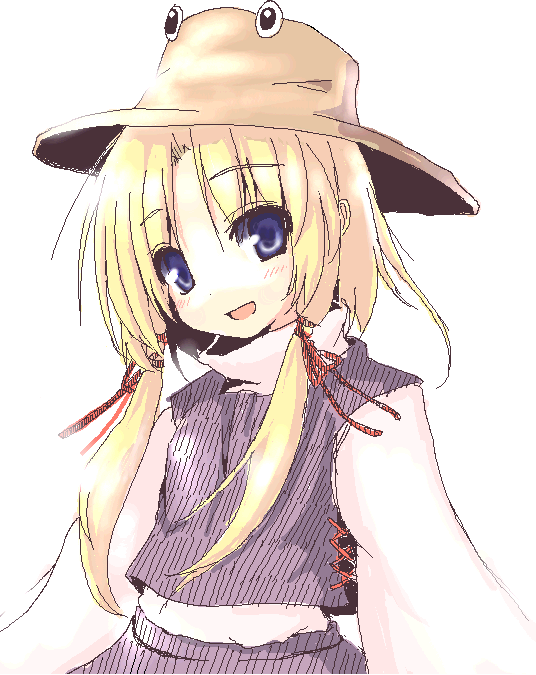 moriya suwako and pyonta (touhou) drawn by hiraga_matsuri