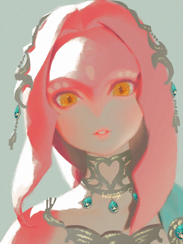 mipha (the legend of zelda and 1 more) drawn by bellhenge