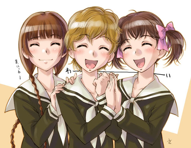 fukuzawa yumi, shimazu yoshino, and arisugawa kintarou (maria-sama ga miteru) drawn by sameha_ikuya