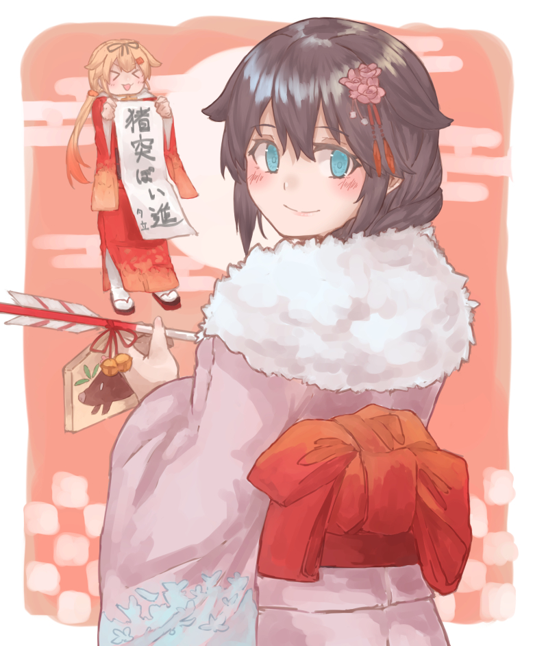 shigure, yuudachi, shigure kai ni, and yuudachi kai ni (kantai collection) drawn by az_toride