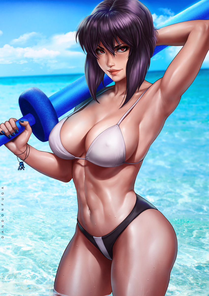 kusanagi motoko and tachikoma (ghost in the shell and 1 more) drawn by dandon_fuga