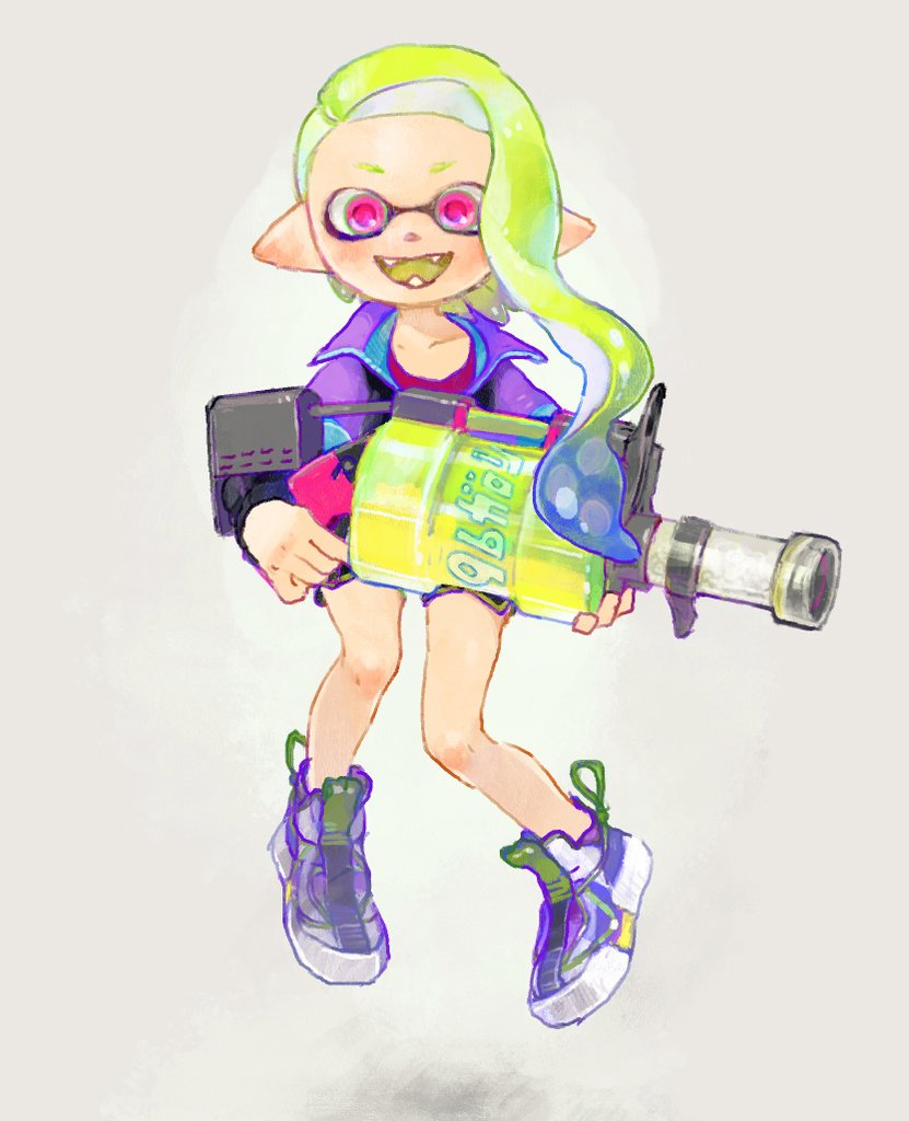 inkling player character and inkling girl (splatoon) drawn by kaaaa_rma