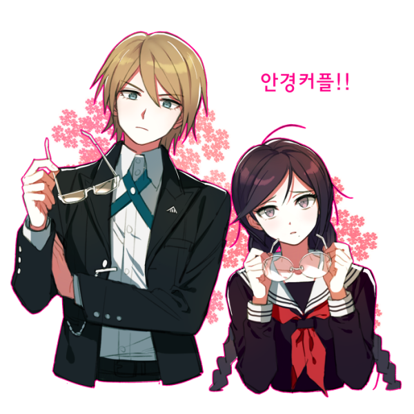 fukawa toko and togami byakuya (danganronpa and 1 more) drawn by dg_xhs