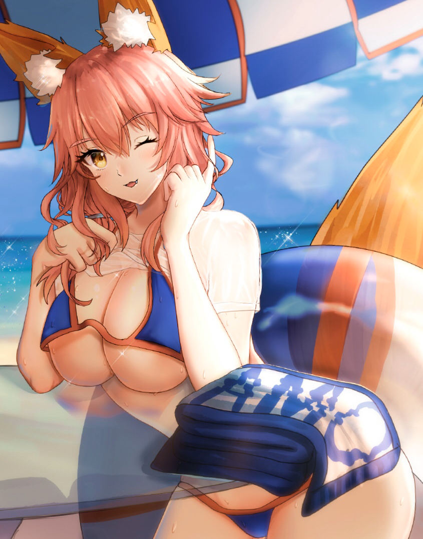 tamamo and tamamo no mae (fate and 1 more) drawn by nepodayo