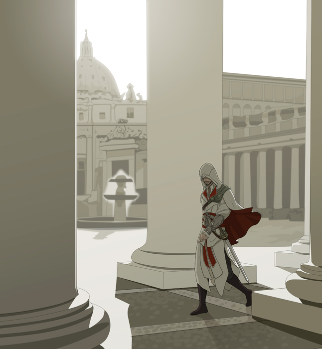 ezio auditore da firenze (assassin's creed and 2 more) drawn by gb_(doubleleaf)