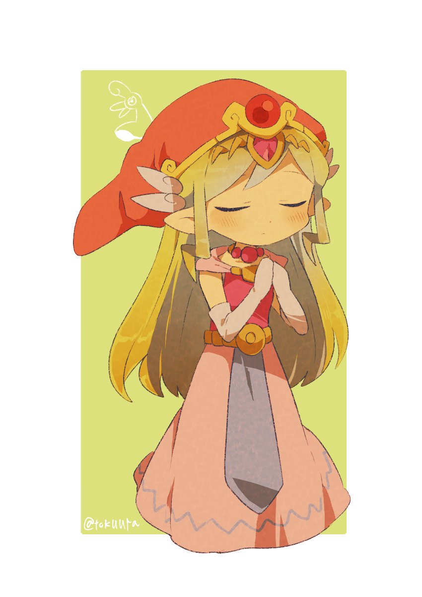princess zelda, toon zelda, and ezlo (the legend of zelda and 3 more) drawn by tokuura