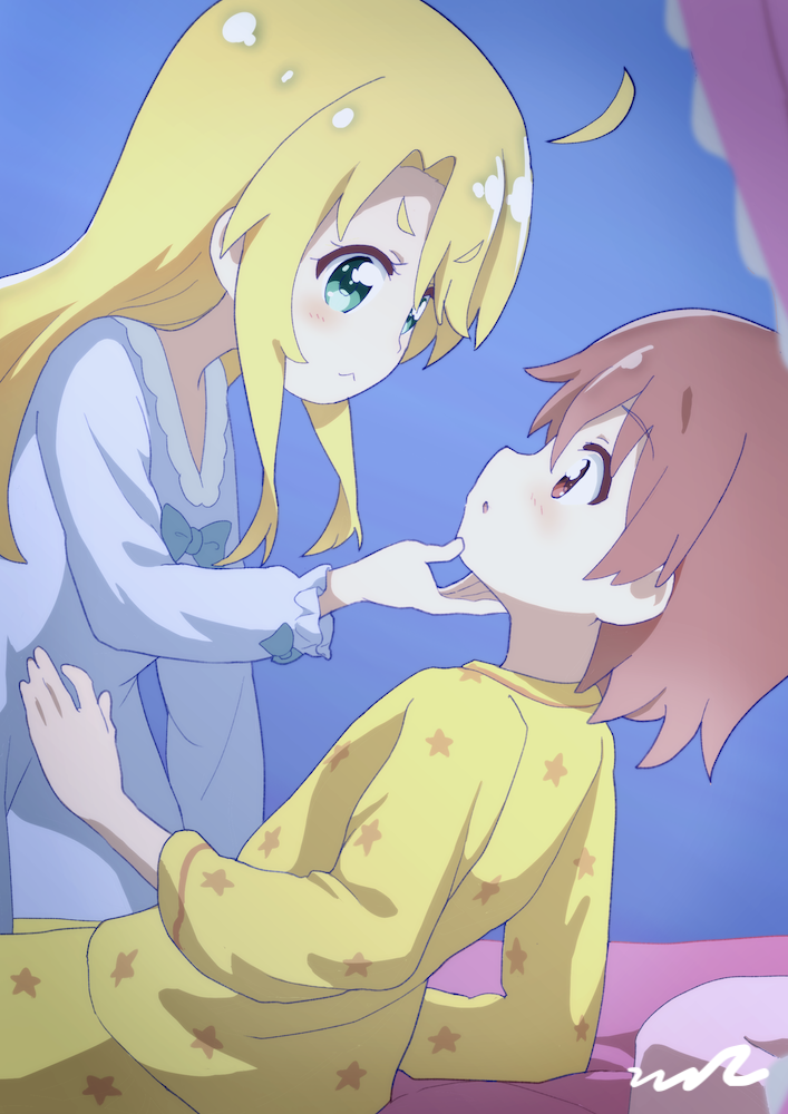 himesaka noa and hoshino hinata (watashi ni tenshi ga maiorita!) drawn by aayh