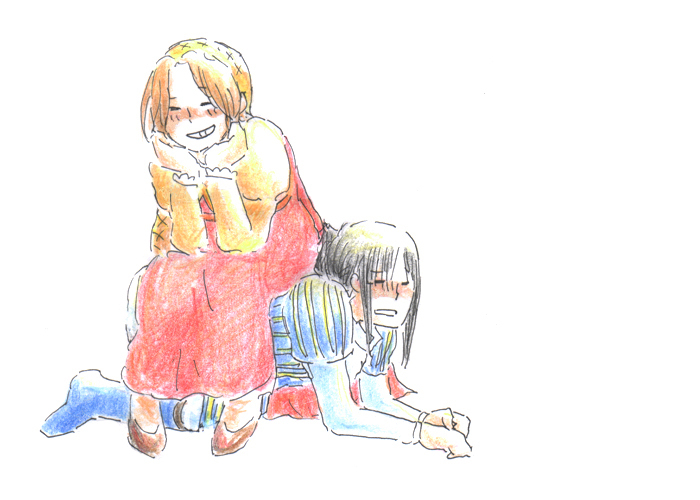 akiyama mio, tainaka ritsu, juliet capulet, and romeo montague (k-on! and 1 more) drawn by sagami_(aikodesyo)