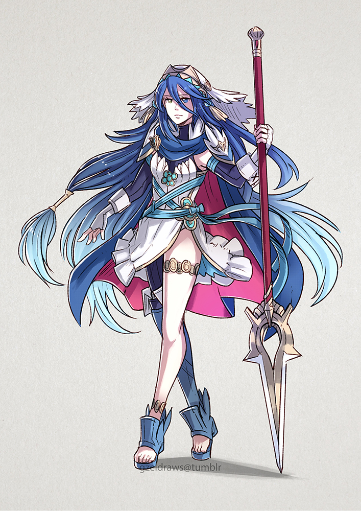 lucina and azura (fire emblem and 2 more) drawn by gzei