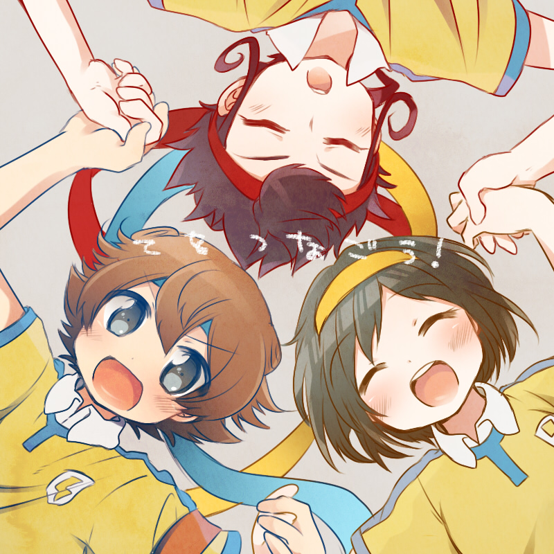 matsukaze tenma, tsurugi kyousuke, and sorano aoi (inazuma eleven and 1 more) drawn by hoshihuri