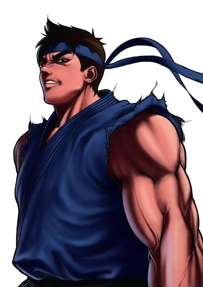 ryu and evil ryu (street fighter and 1 more) drawn by kazumichi