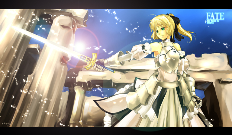 artoria pendragon and saber lily (fate and 1 more) drawn by sunway