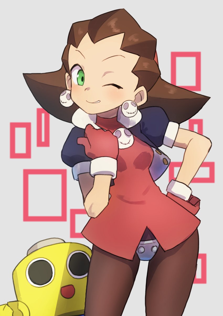 tron bonne and servbot (mega man and 1 more) drawn by gazacy_(dai)