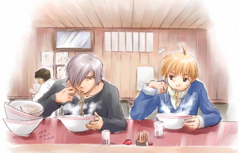 kunisaki yukito and kitagawa jun (kanon and 2 more) drawn by misaki_juri