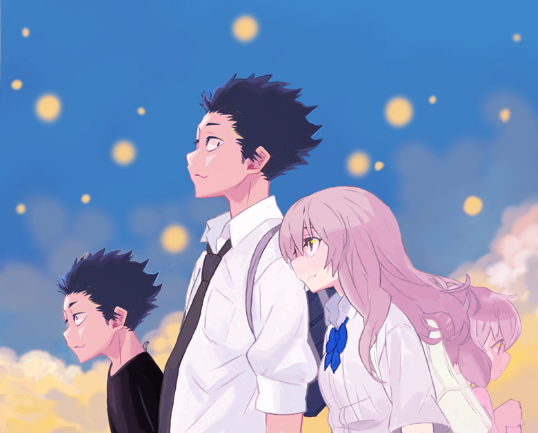 nishimiya shouko and ishida shouya (koe no katachi) drawn by yuuki_(irodo_rhythm)
