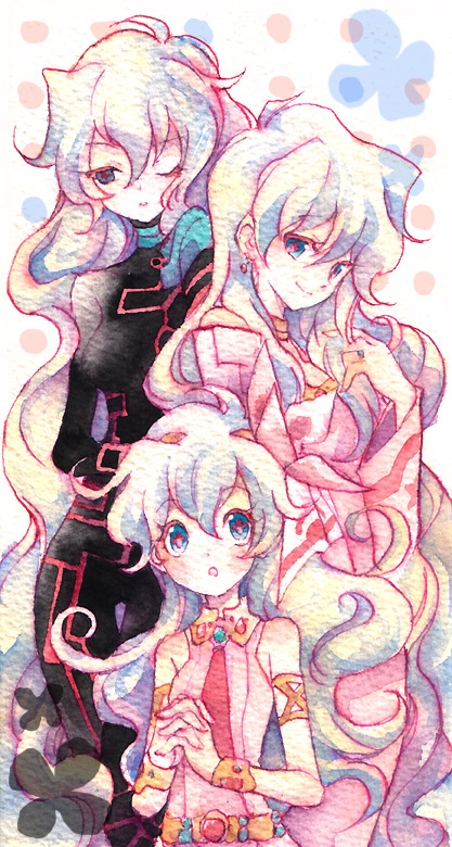 nia teppelin and antispiral nia (tengen toppa gurren lagann) drawn by nesu_(nsm888)