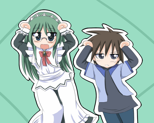 kijima saki and tachibana wataru (hayate no gotoku!) drawn by jun_(aoerm)