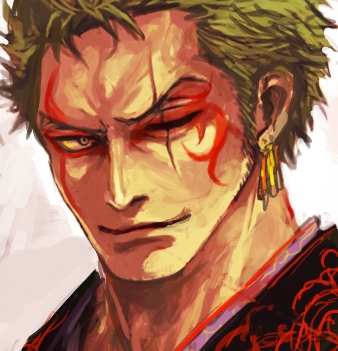roronoa zoro (one piece) drawn by tsuyomaru