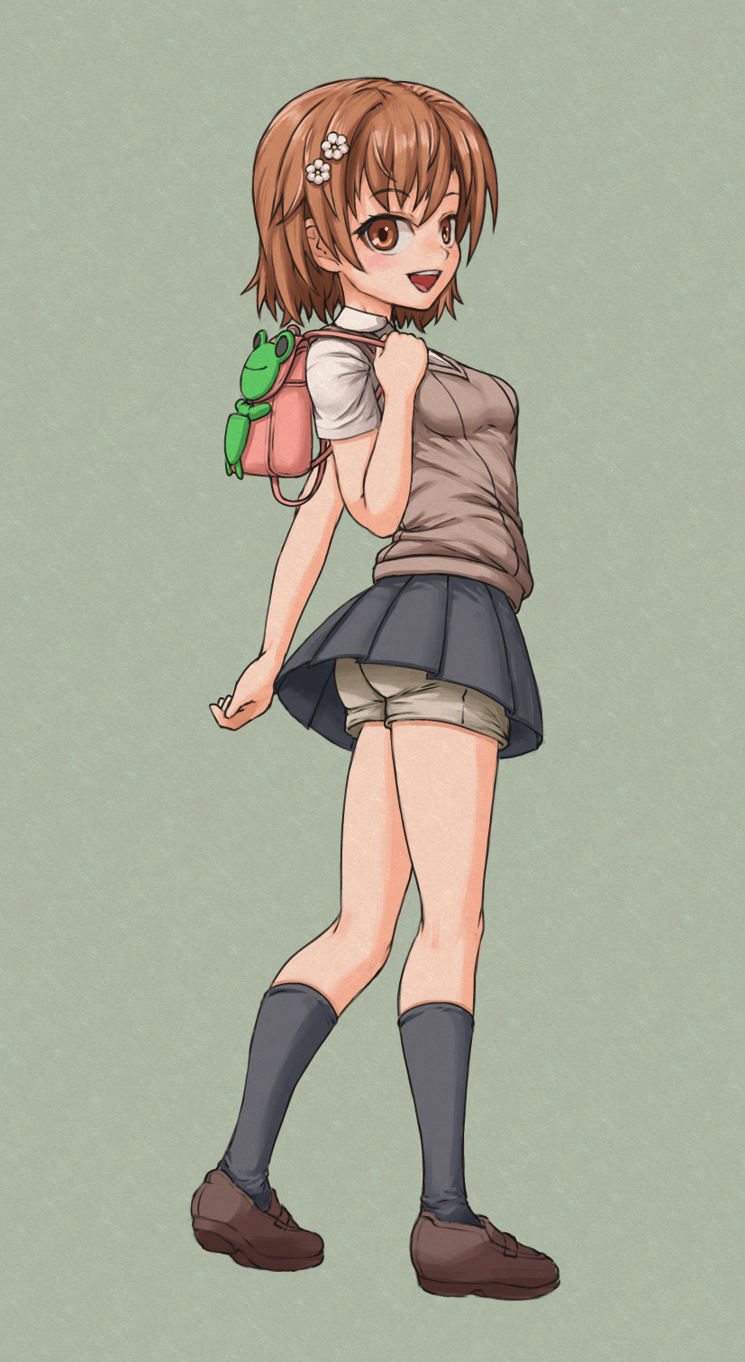 misaka mikoto and gekota (toaru majutsu no index and 1 more) drawn by kyooojn999