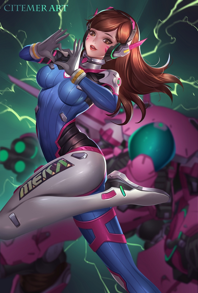 d.va (overwatch and 1 more) drawn by citemer
