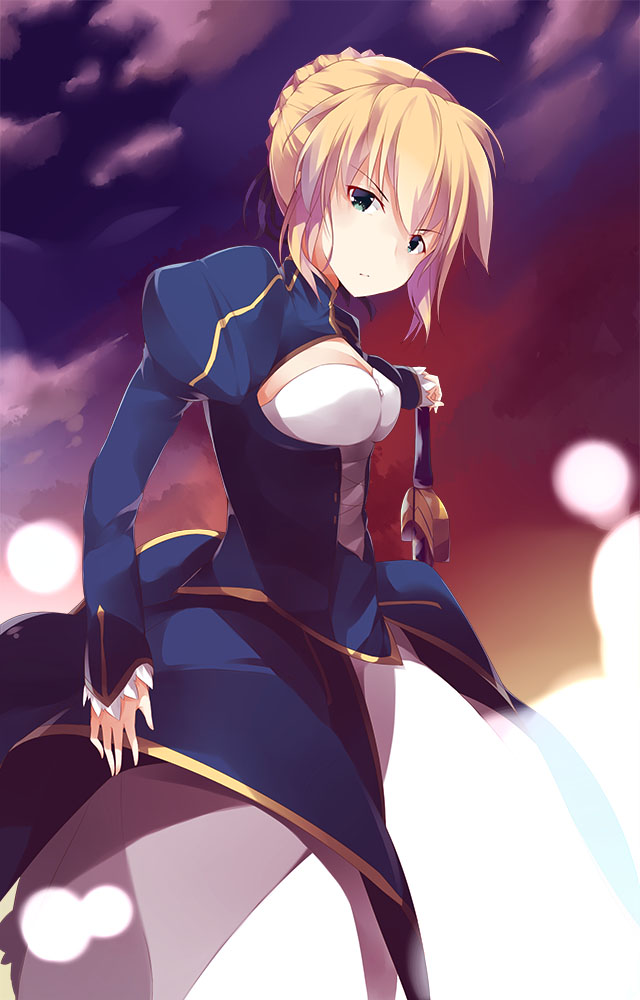 artoria pendragon and saber (fate and 1 more) drawn by miya_ur