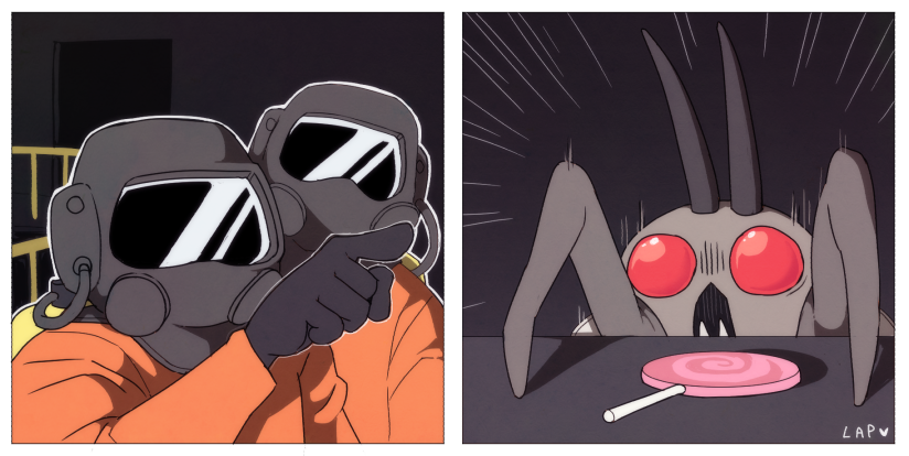 worker and hoarding bug (lethal company) drawn by cuteosphere