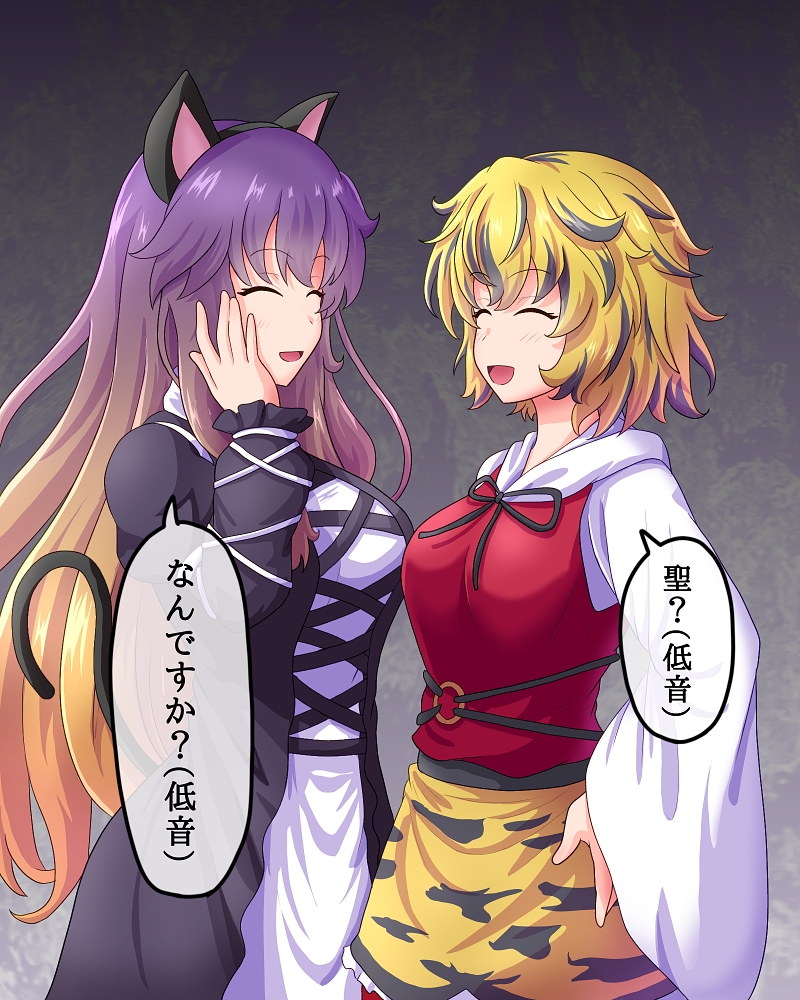 hijiri byakuren and toramaru shou (touhou) drawn by fusu_(a95101221)
