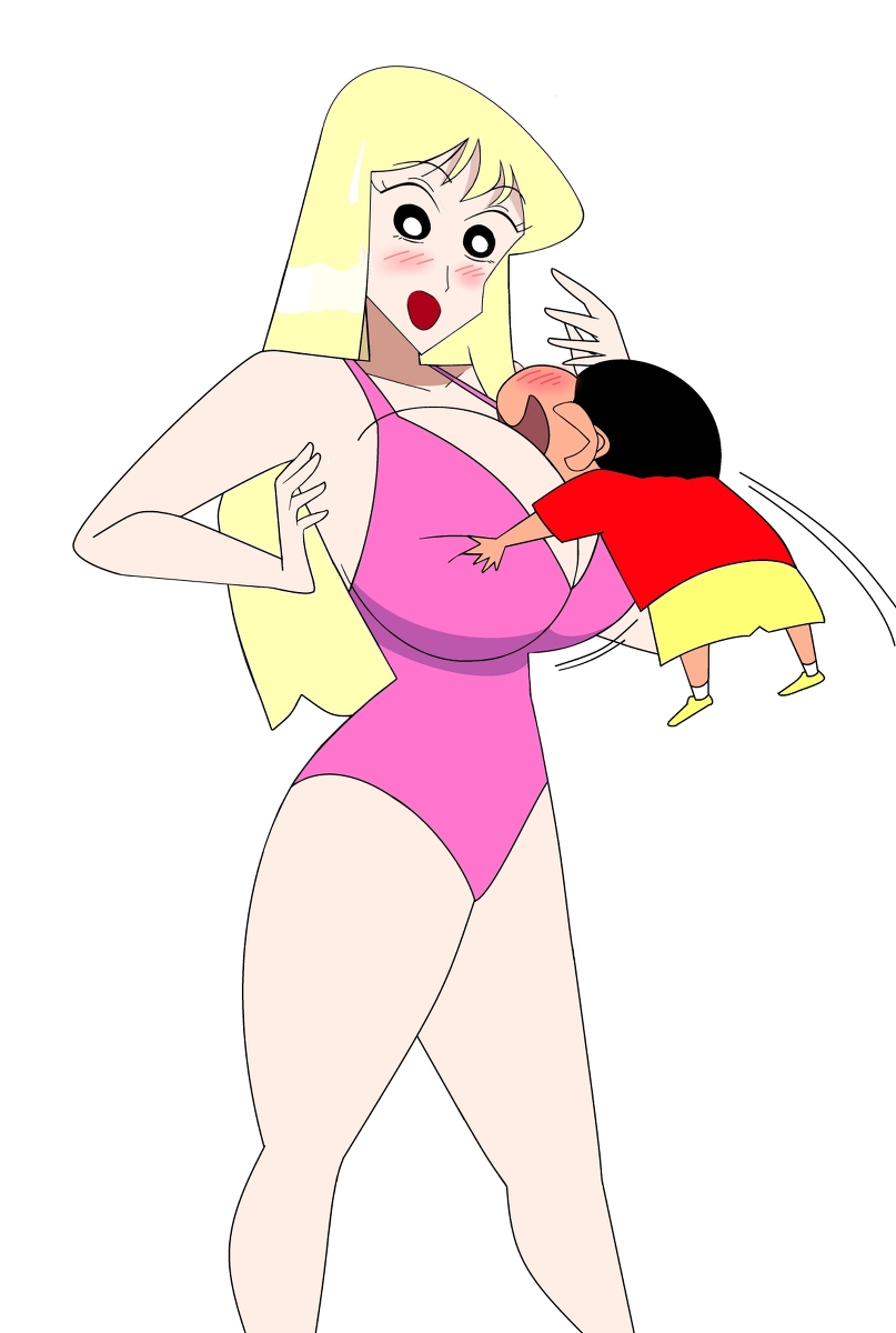 nohara shinnosuke and akimoto katherine reiko (crayon shin-chan and 1 more) drawn by subaru_(shijar)