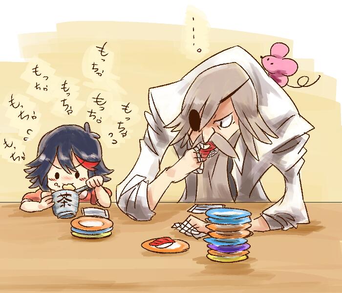 matoi ryuuko and matoi isshin (kill la kill) drawn by takatsuki_nato