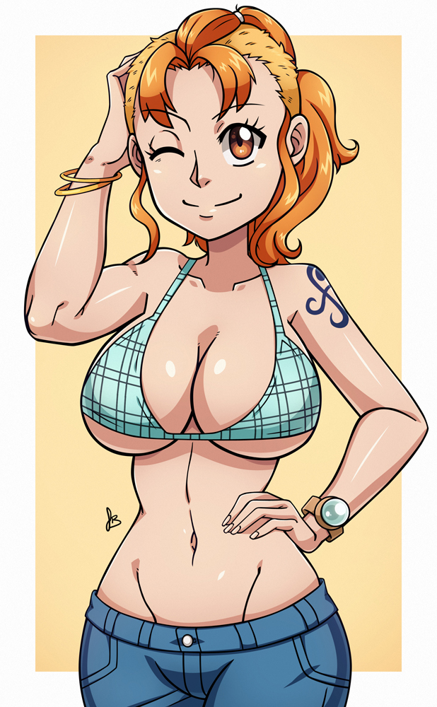 nami and bellemere (one piece) drawn by scott_bennett