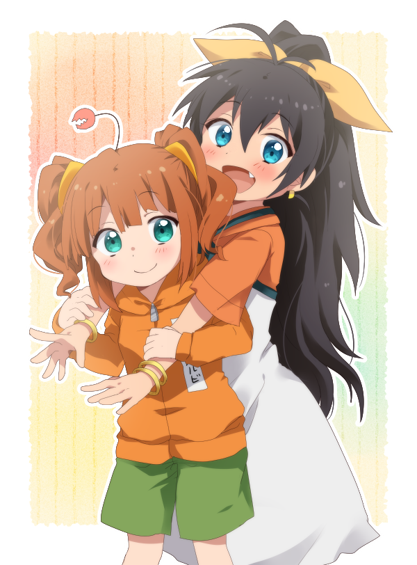 ganaha hibiki and takatsuki yayoi (idolmaster and 1 more) drawn by hiiringu