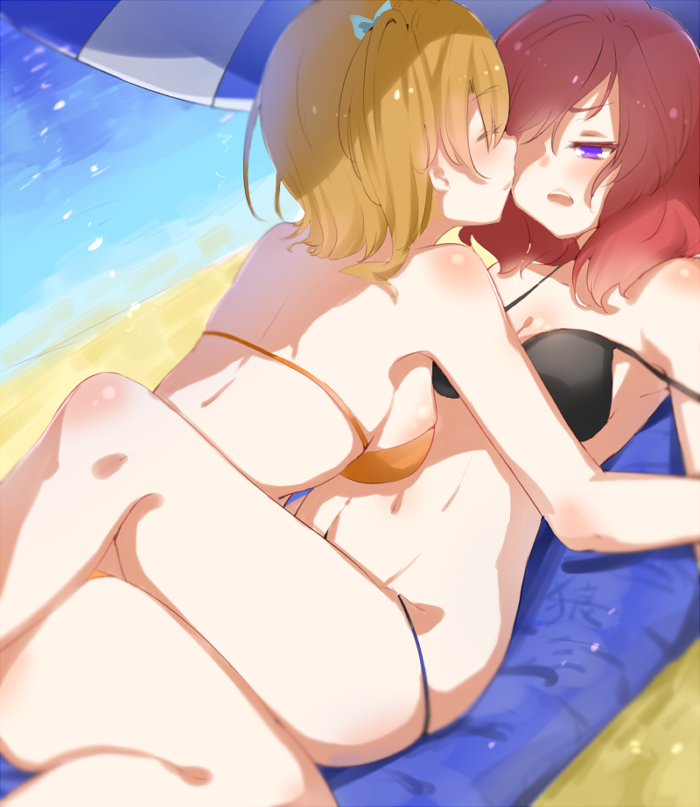 nishikino maki and kosaka honoka (love live! and 1 more) drawn by ookamisama