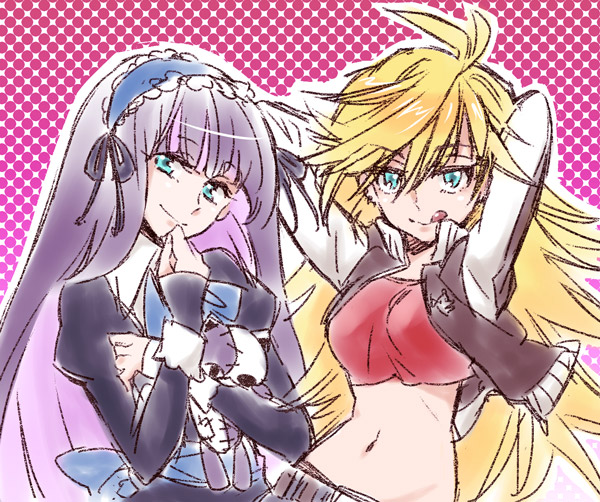 stocking, panty, and honekoneko (panty & stocking with garterbelt) drawn by arata_iri