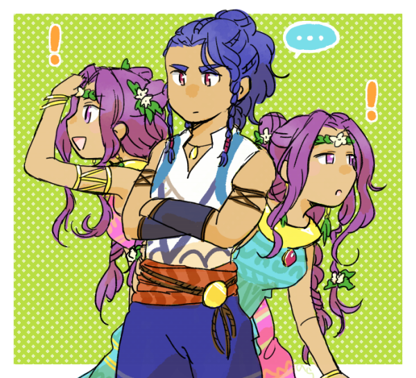 ludus, siluka, and iluka (bokujou monogatari and 1 more) drawn by nora_(ko_nutai_ka)