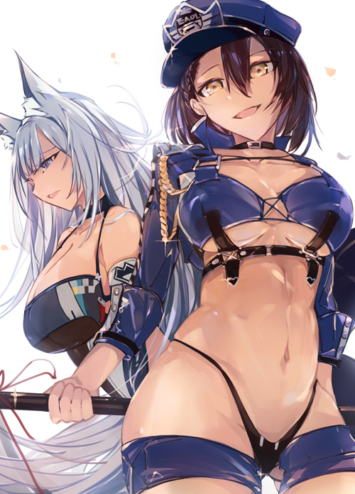 baltimore and shinano (azur lane) drawn by shika_(shika0)