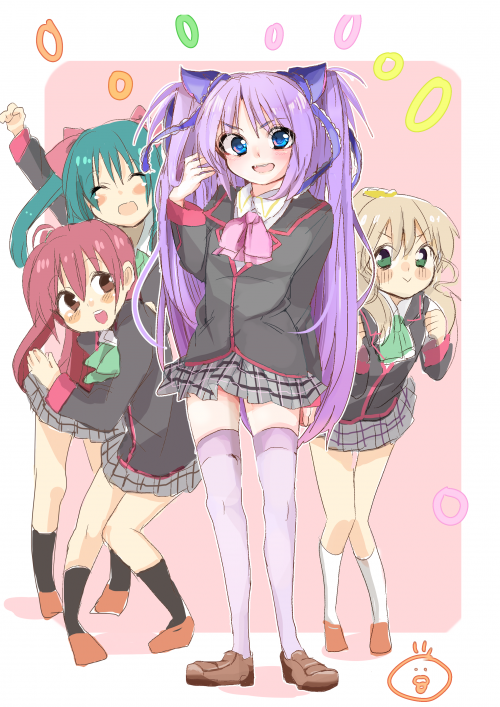 sasasegawa sasami, nakamura yukari, watanabe sakiko, and kawagoe rei (little busters!) drawn by natsu_(norari_kurari)